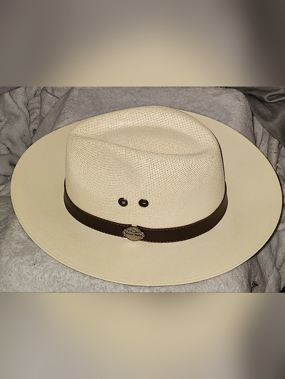 New Nicol Hats International Men's Straw Panama Hat Size L - Made in Mexico